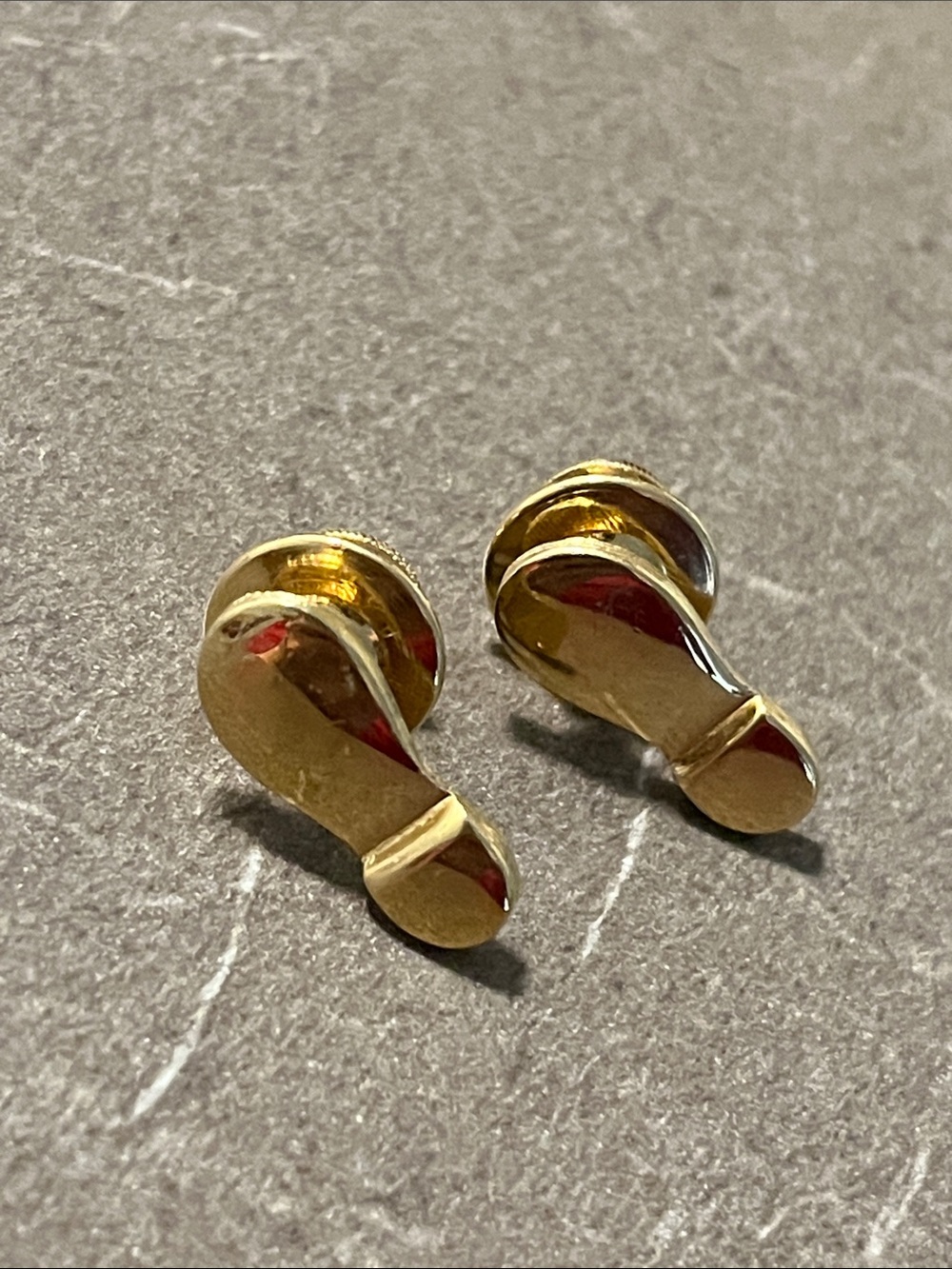 2 Avon Vintage 1980 Spirited Steps Shoe Footprint Lapel pins